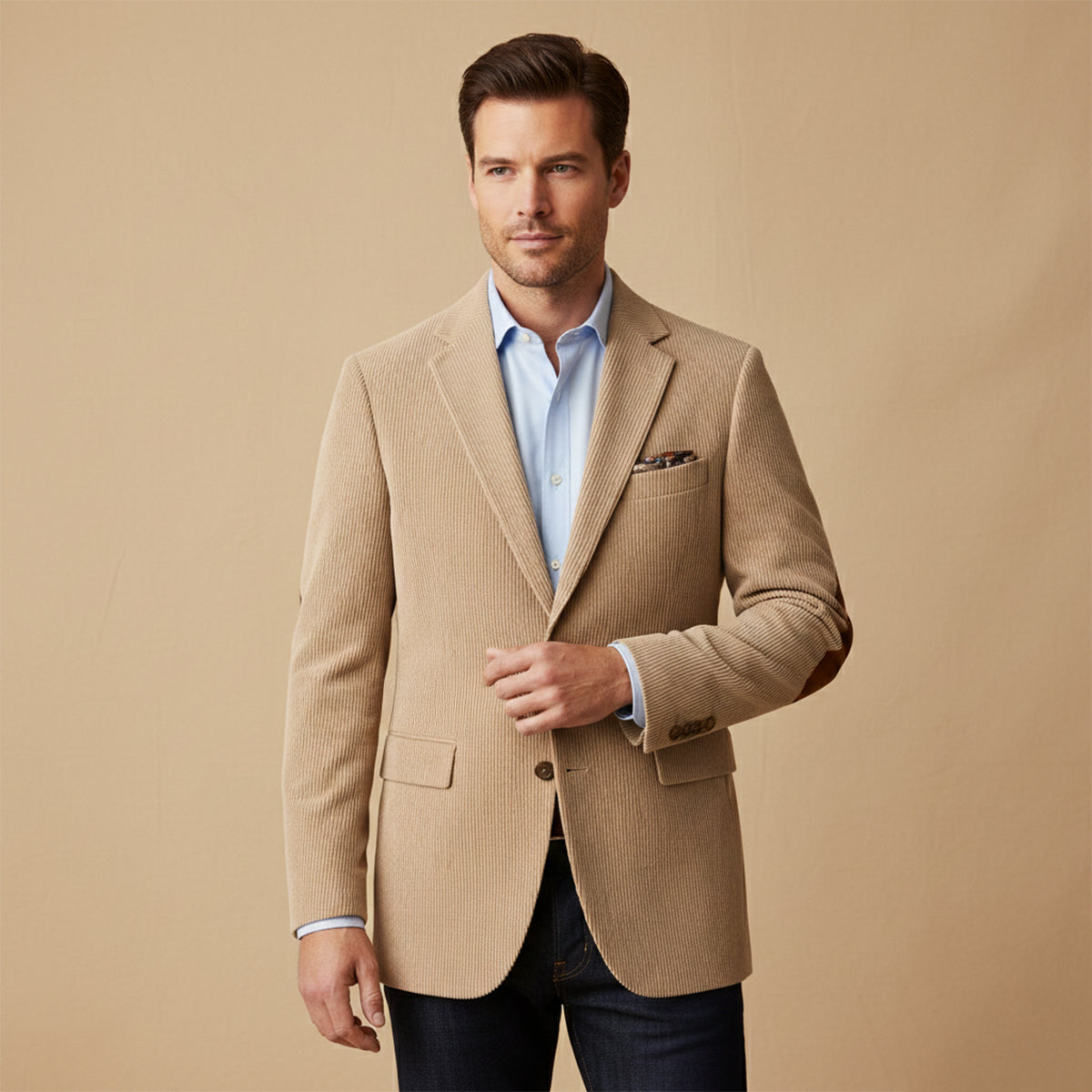 The Ridgeway Men’s Vintage Corduroy Blazer with Elbow Patches