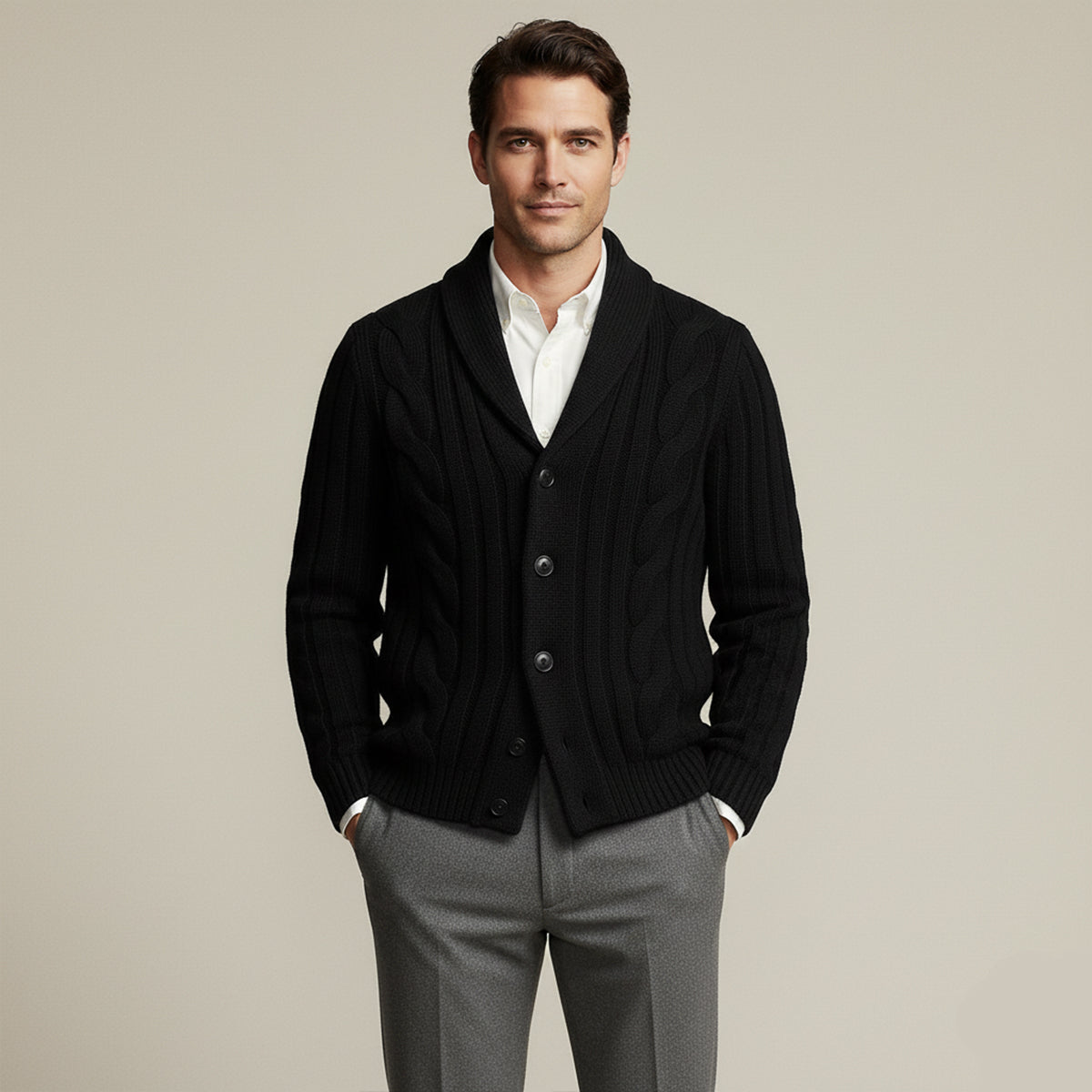 The Kensington Knitted Cardigan for Men