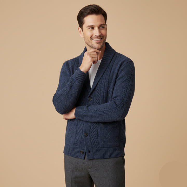 The Edinburgh Men’s Luxury Wool Button Cardigan