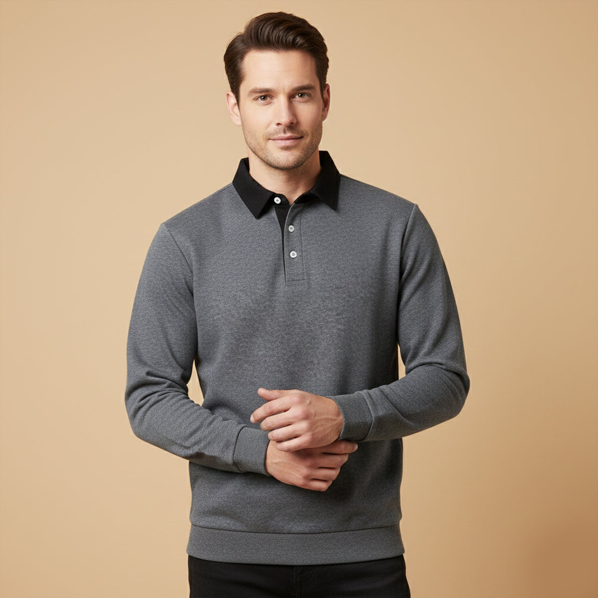 The Chelsea Men’s Long Sleeve Polo – Classic Knit Shirt