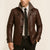 The La Spezia Men’s Leather Jacket – Warm Fleece Lined Winter Coat with Stand Collar