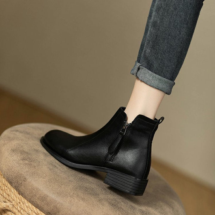 Stylish Ankle Boots with Zipper Closure